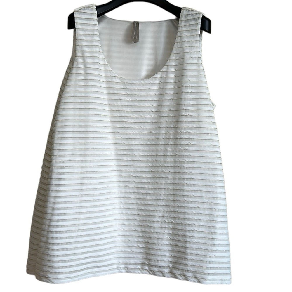 Penningtons‎ women’s tank top 3x sleeveless blouse gold metallic thread